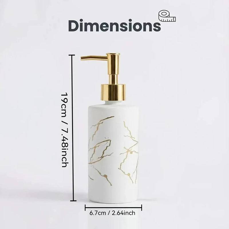 Dispenser - Glass Golden Marble by House Of Avana