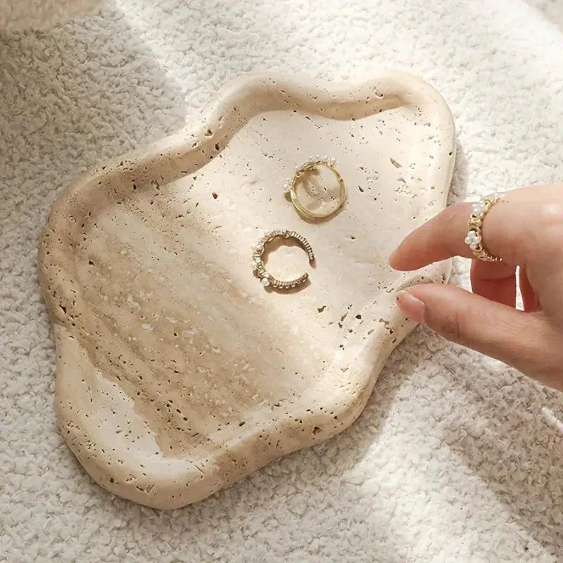 Display Tray - Cloud Marble Small by House Of Avana
