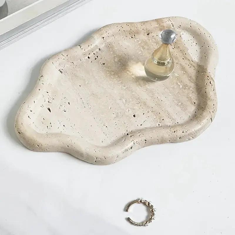 Display Tray - Cloud Marble Small by House Of Avana
