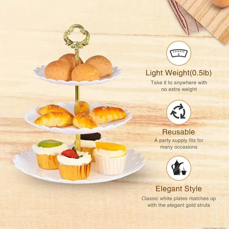 Display Tray - Multi-Layer Plastic Wave Edge by House Of Avana