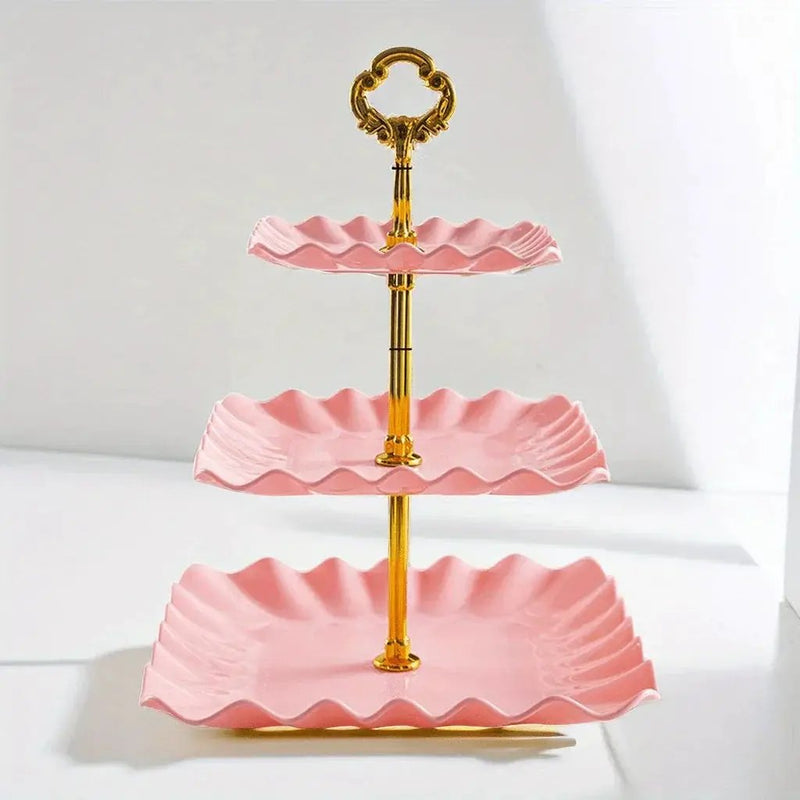 Display Tray - Multi-Layer Plastic Wave Edge by House Of Avana