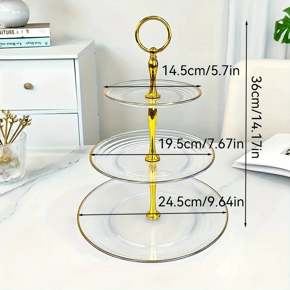 Display Tray - Multi-Layer Plastic Wave Edge by House Of Avana
