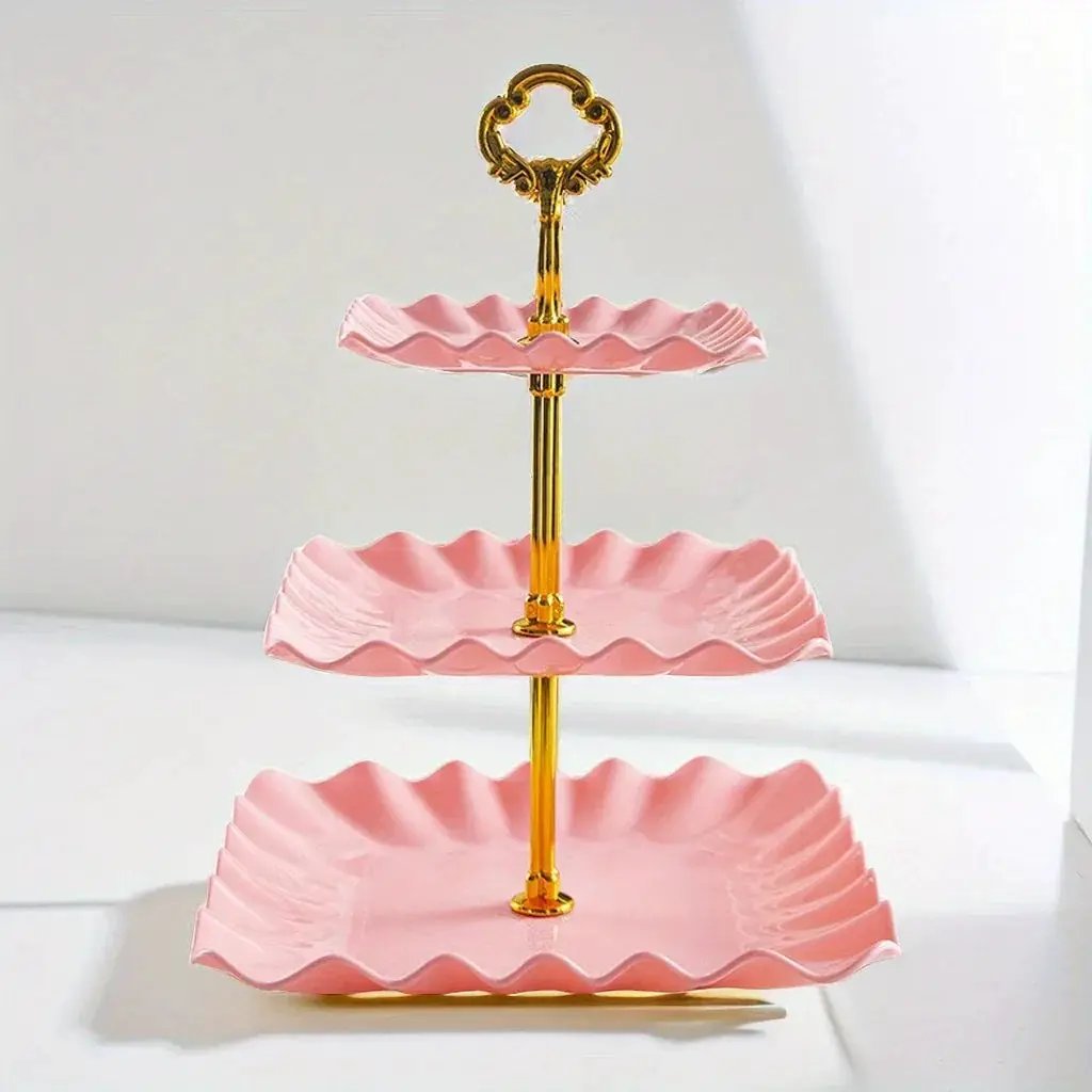 Display Tray - Multi-Layer Plastic Wave Edge by House Of Avana