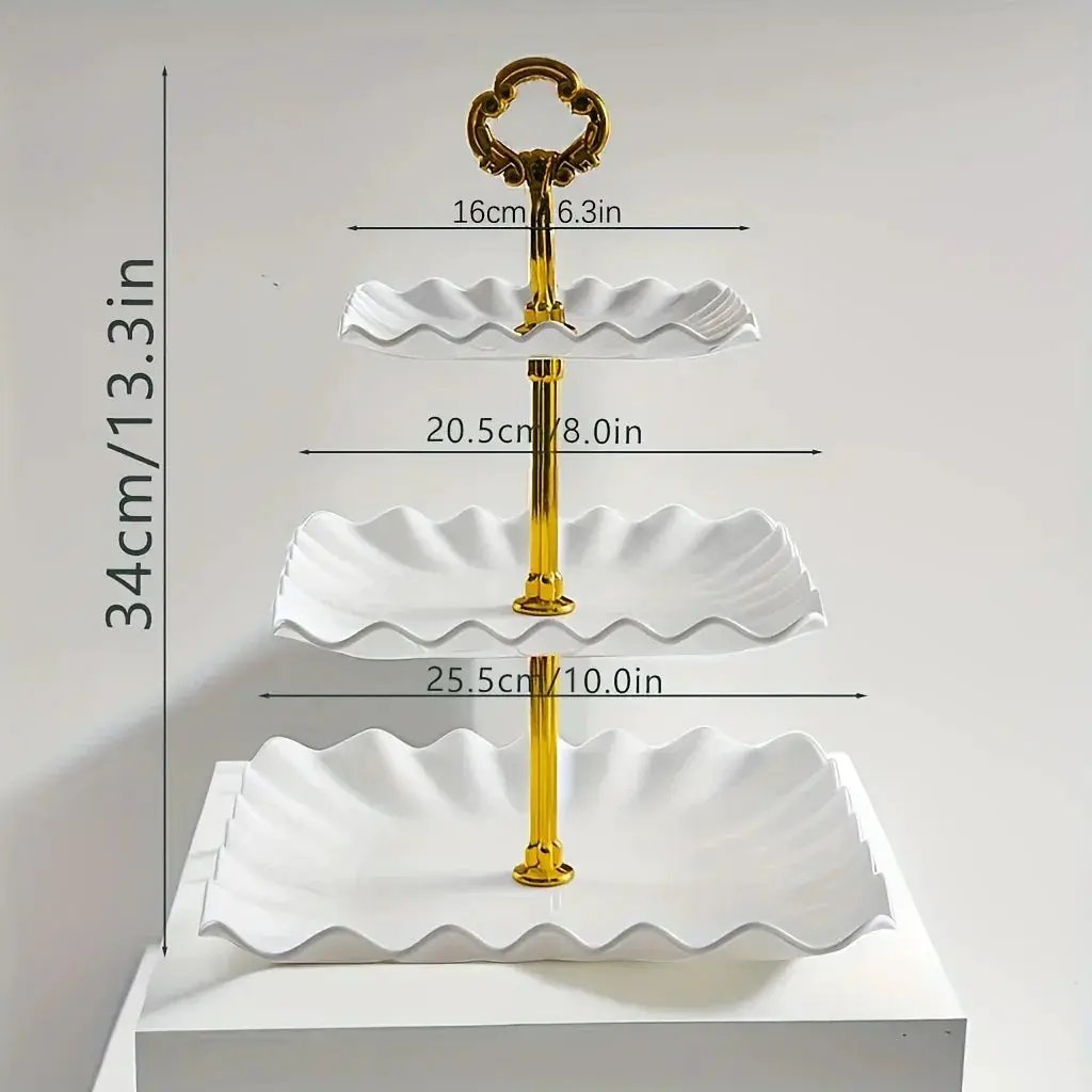 Display Tray - Multi-Layer Plastic Wave Edge by House Of Avana