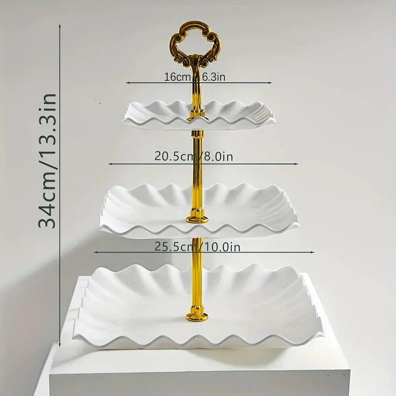 Display Tray - Multi-Layer Plastic Wave Edge by House Of Avana