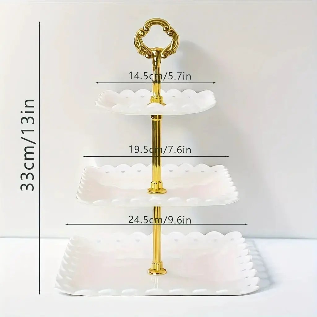 Display Tray - Multi-Layer Plastic Wave Edge by House Of Avana