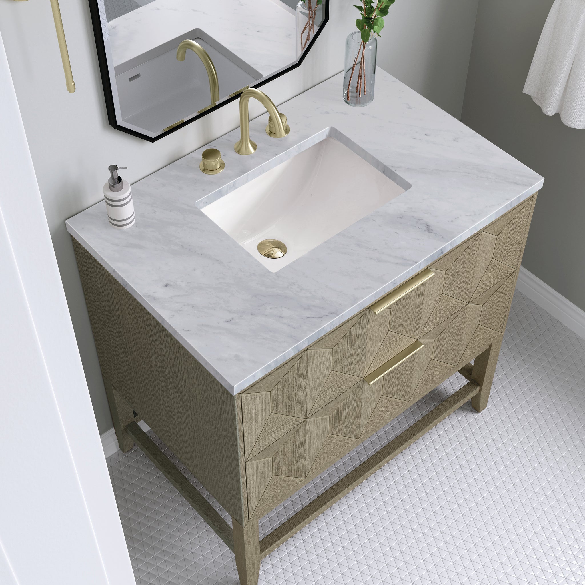 James Martin Emmeline 36" Single Bathroom Vanity, Pebble Oak, view 40