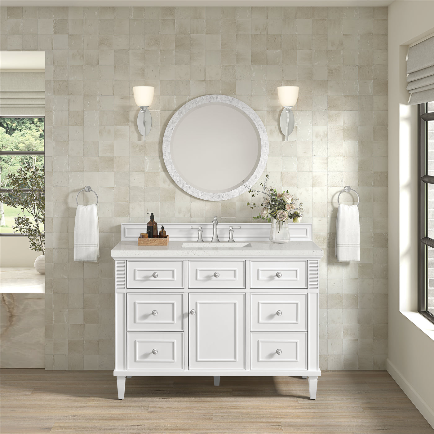 James Martin Lorelai 48" Single Bathroom Vanity, Bright White, view 26