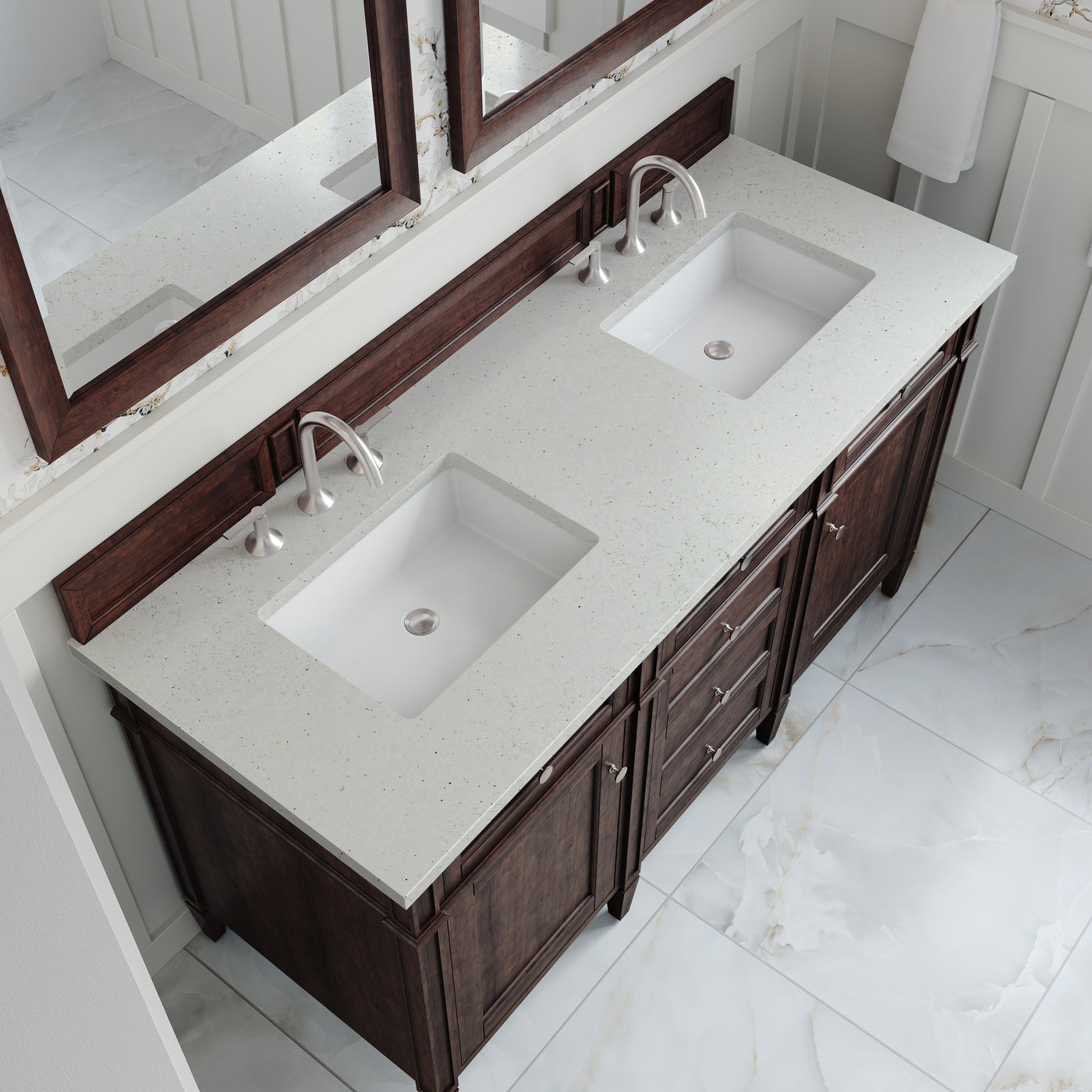 James Martin Brittany 60" Double Bathroom Vanity, Burnished Mahogany, view 25