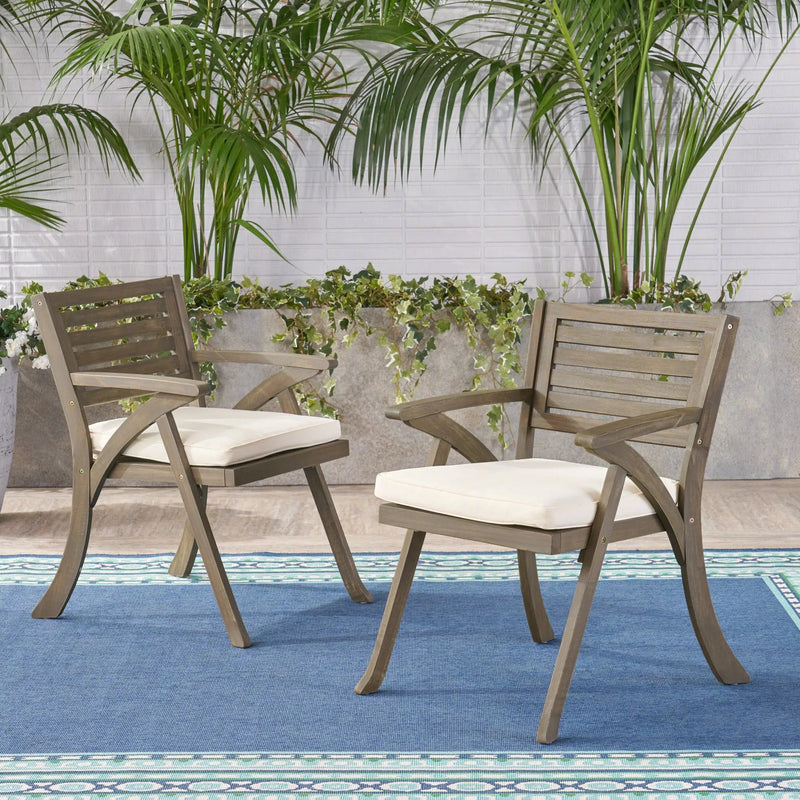Helen Outdoor Acacia Wood Dining Chair by HouseOfZazla