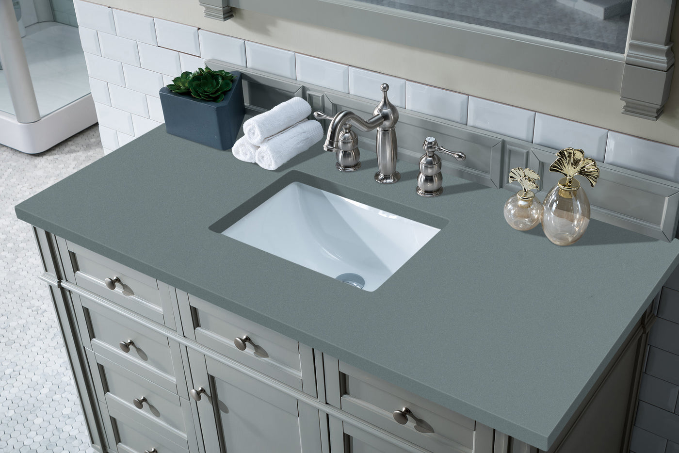 James Martin Brittany 48" Single Bathroom Vanity, Urban Gray, view 25