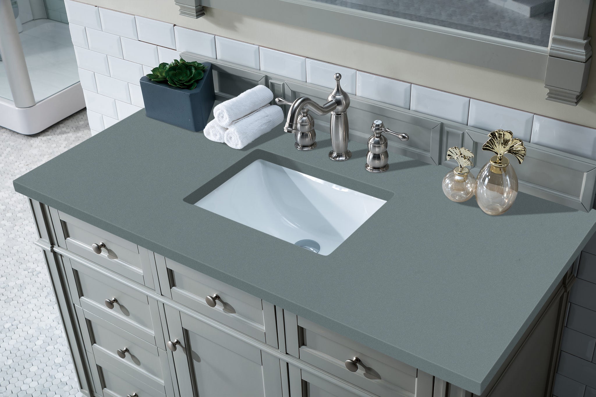 James Martin Brittany 48" Single Bathroom Vanity, Urban Gray, view 25
