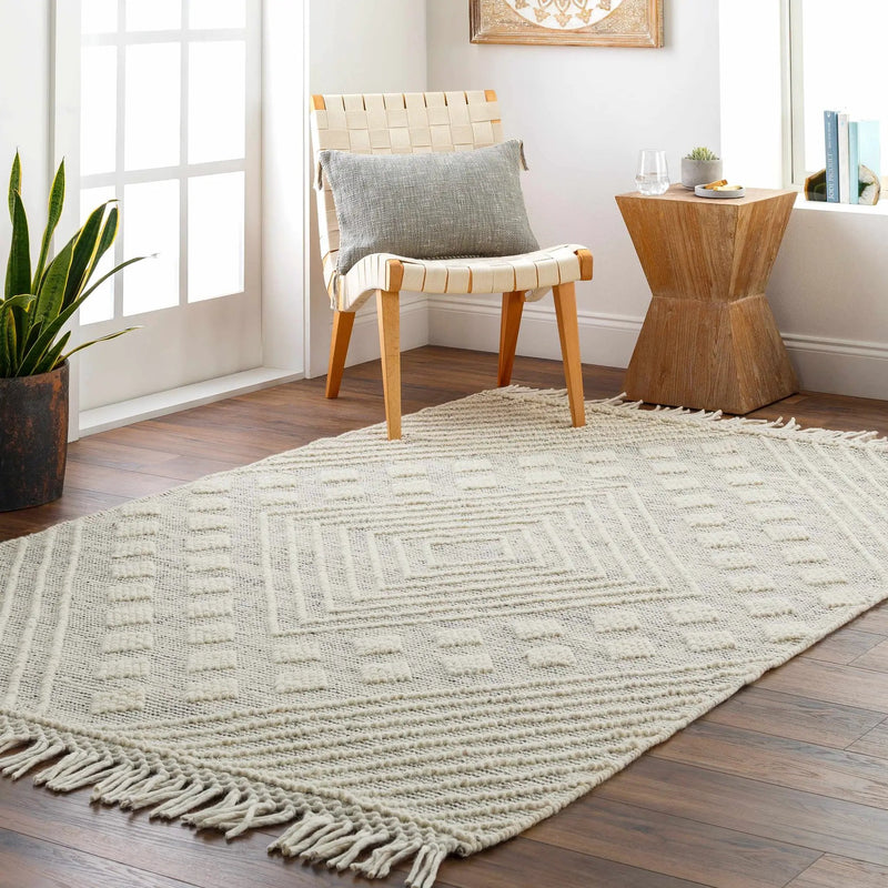 Dama Wool Rug with Tassels - Clearance by Boutique Rugs