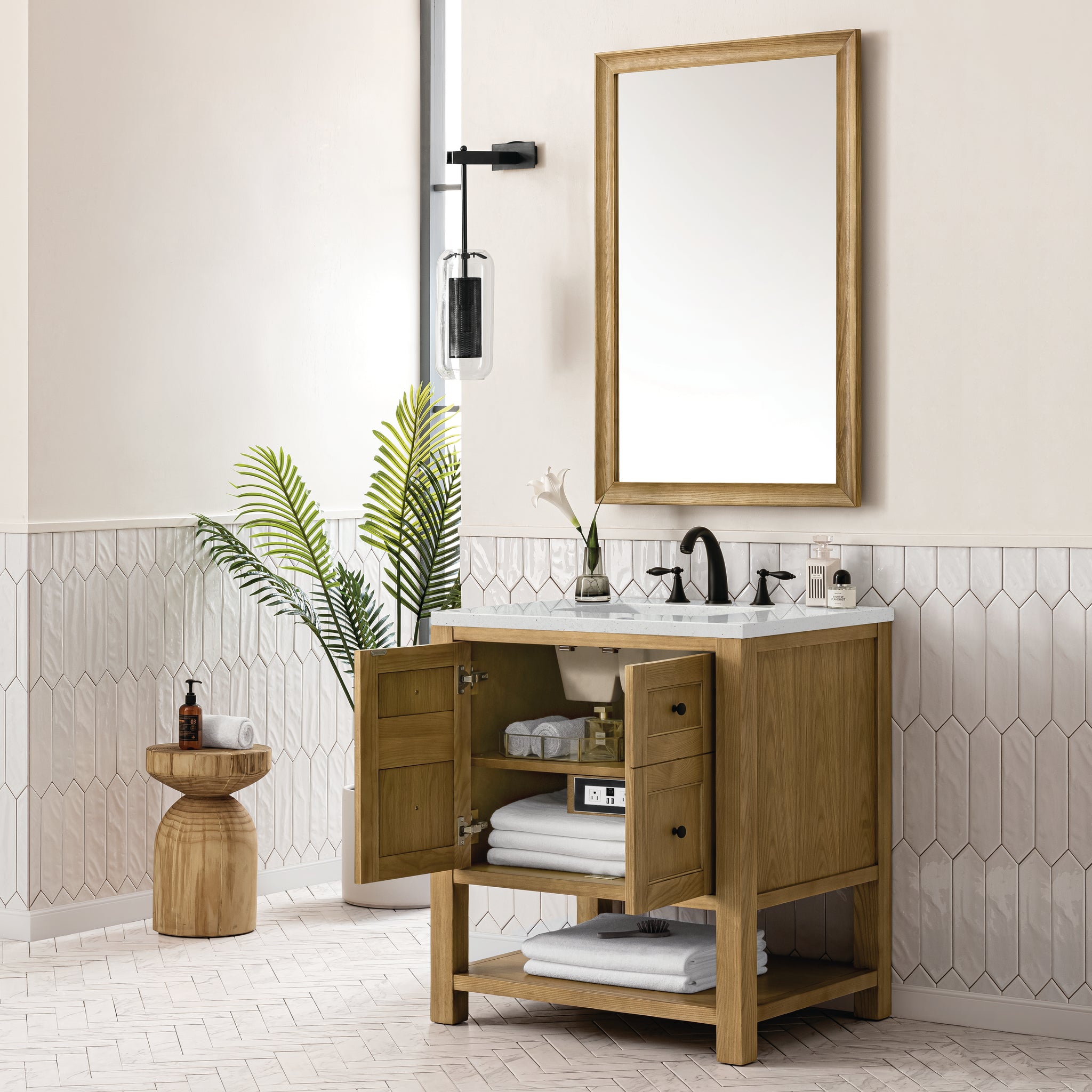 James Martin Breckenridge 30" Single Bathroom Vanity, Light Natural Oak, view 23