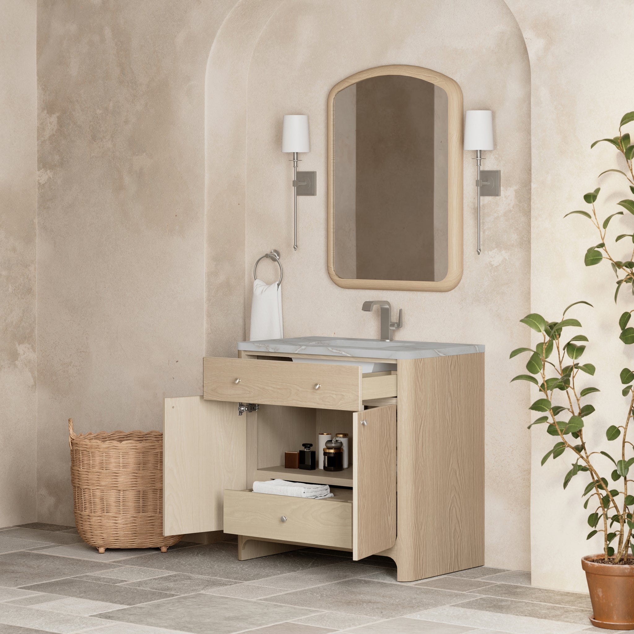 James Martin Gracyn 36" Single Bathroom Vanity, Coastal Driftwood, view 40