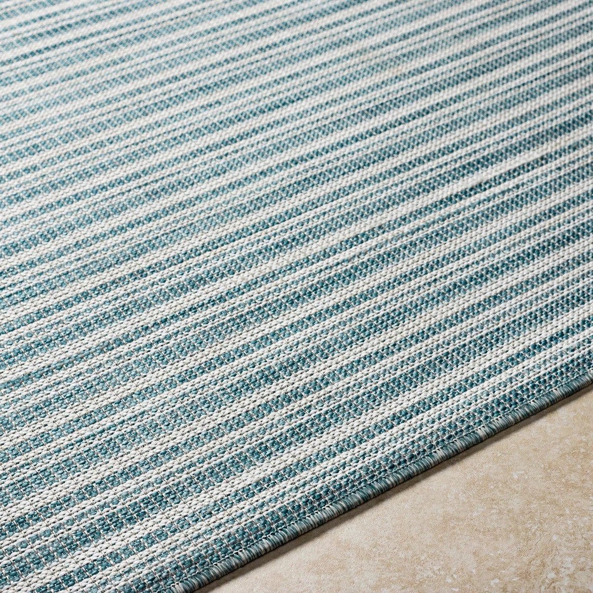 Greg Teal Outdoor Area Rug - Clearance, photo 8 of 9