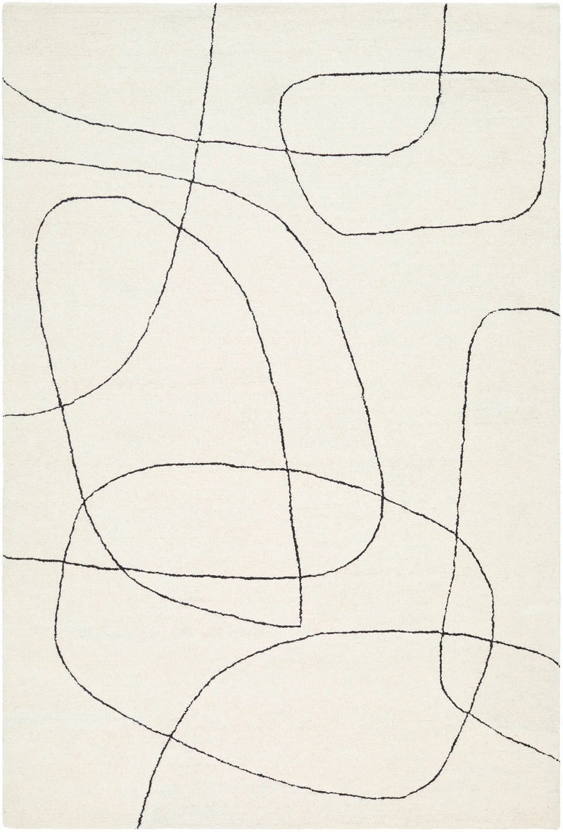 Deniz Modern Off-White Wool Rug by Boutique Rugs
