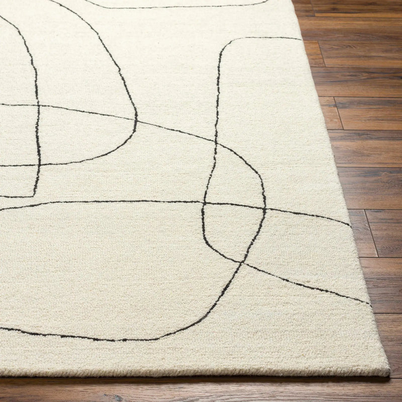 Deniz Modern Off-White Wool Rug by Boutique Rugs