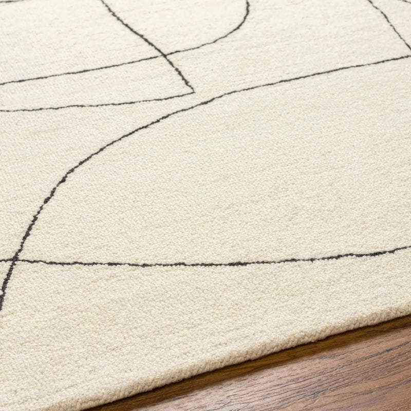 Deniz Modern Off-White Wool Rug by Boutique Rugs