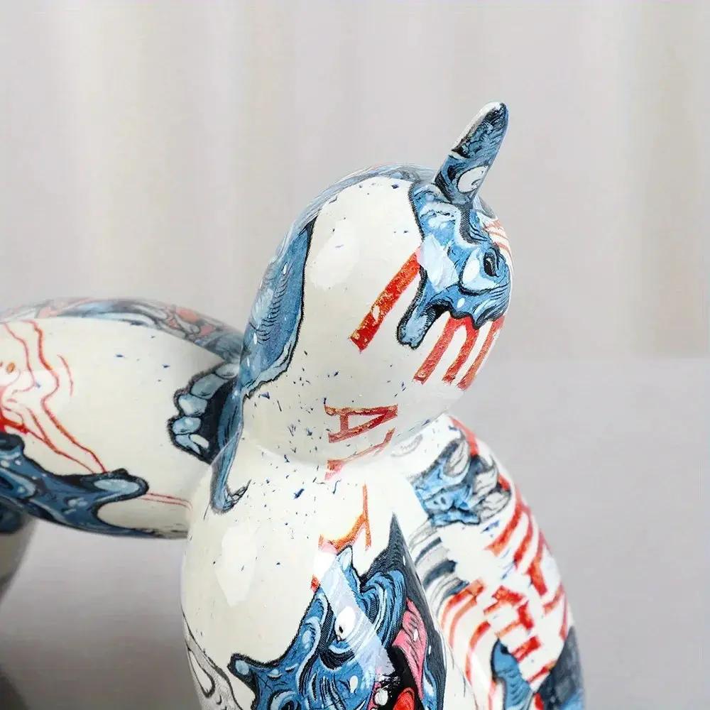 Dog Figurine - Handcrafted Colorful Ceramic by House Of Avana