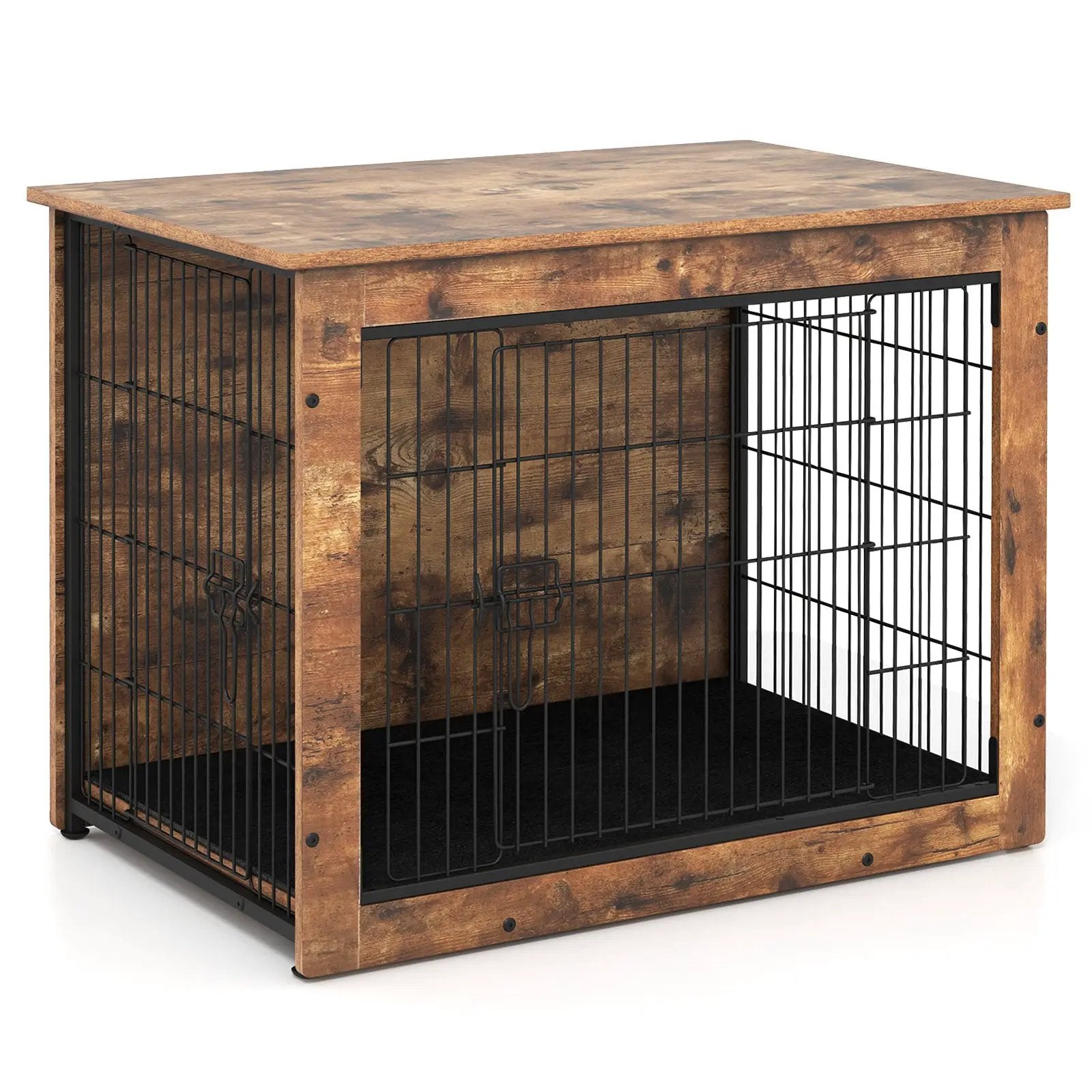 Dog Crate Furniture with Cushion and Double Doors for Small/Medium Dogs by DirectDeals
