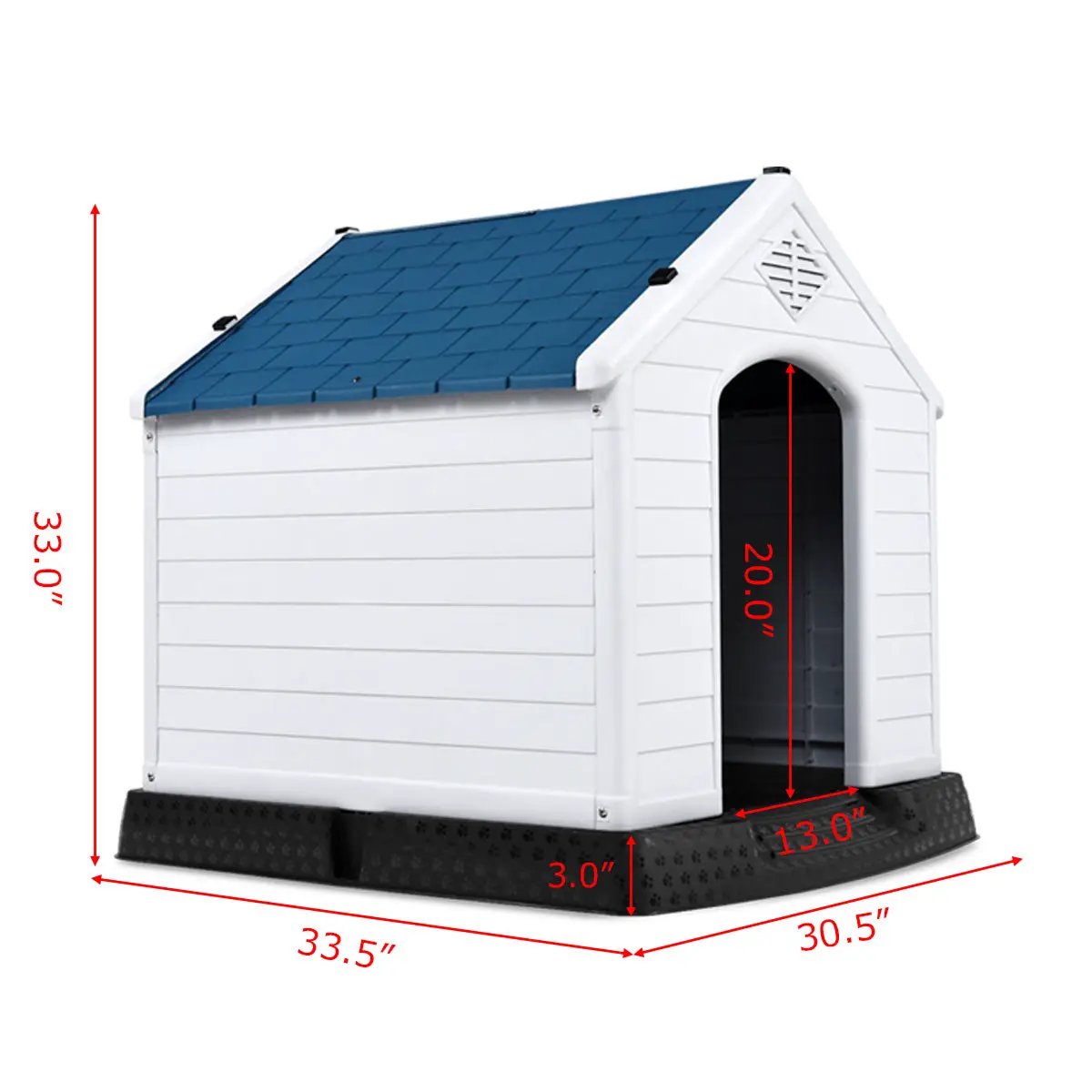 Indoor/Outdoor Waterproof Plastic Dog House Pet Puppy Shelter, photo 8 of 16