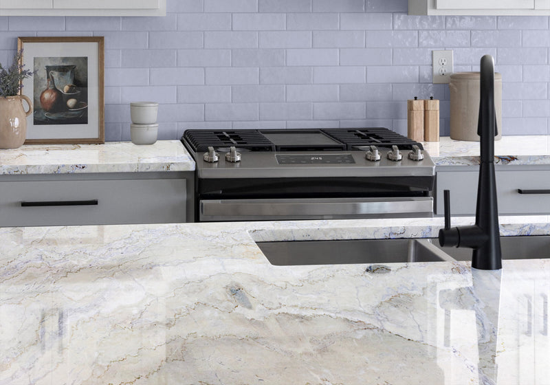 Dolce Vita Honed Quartzite Slab Random room scene