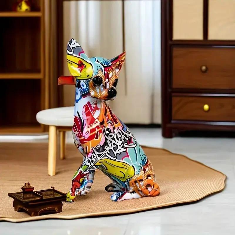 Doll Dog Sculpture - Modern Vibrant White by House Of Avana