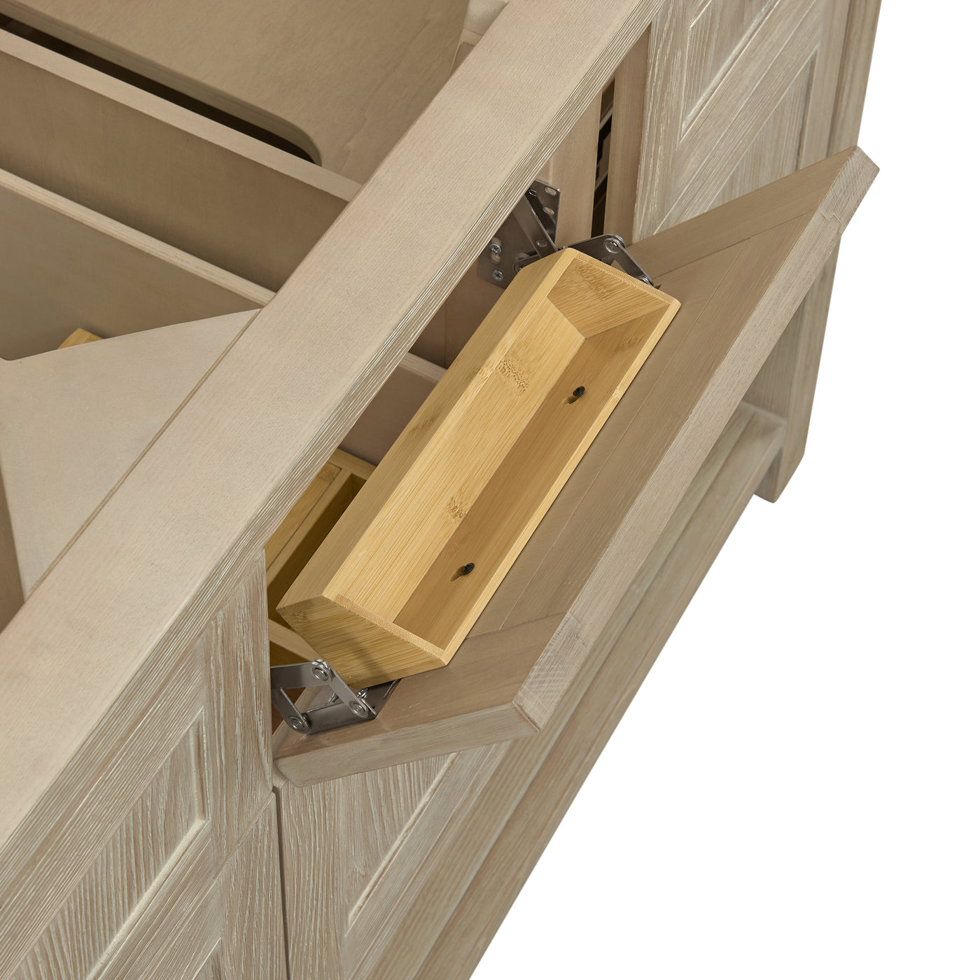 James Martin Breckenridge 60" Double Bathroom Vanity, Whitewashed Oak, view 21