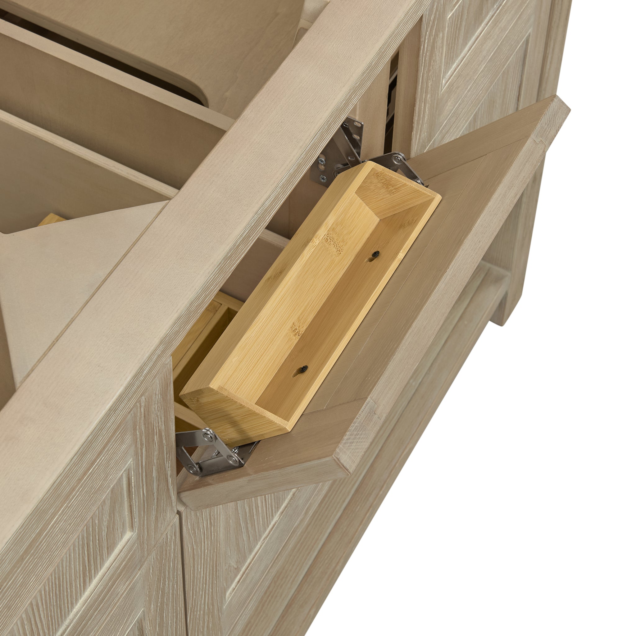 James Martin Breckenridge 60" Double Bathroom Vanity, Whitewashed Oak, view 21