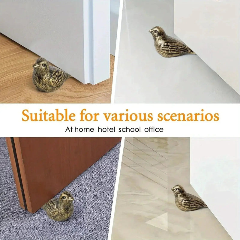 Cast Iron Bird Door Stopper Decorative Floor Wedge by House Of Avana