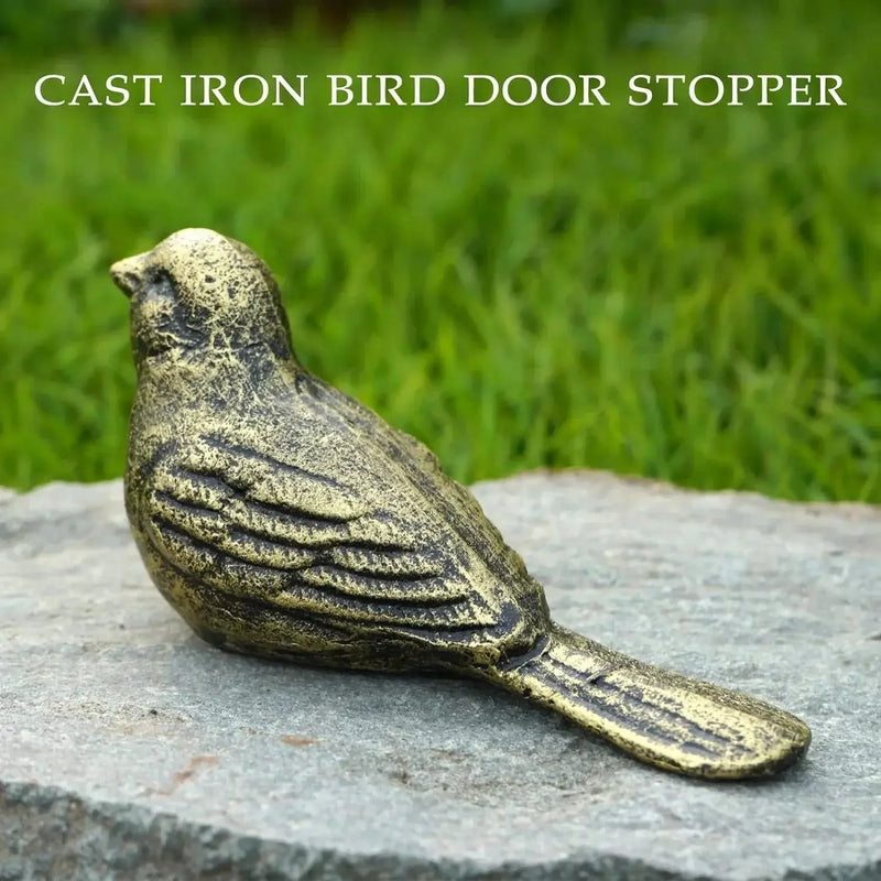 Cast Iron Bird Door Stopper Decorative Floor Wedge by House Of Avana