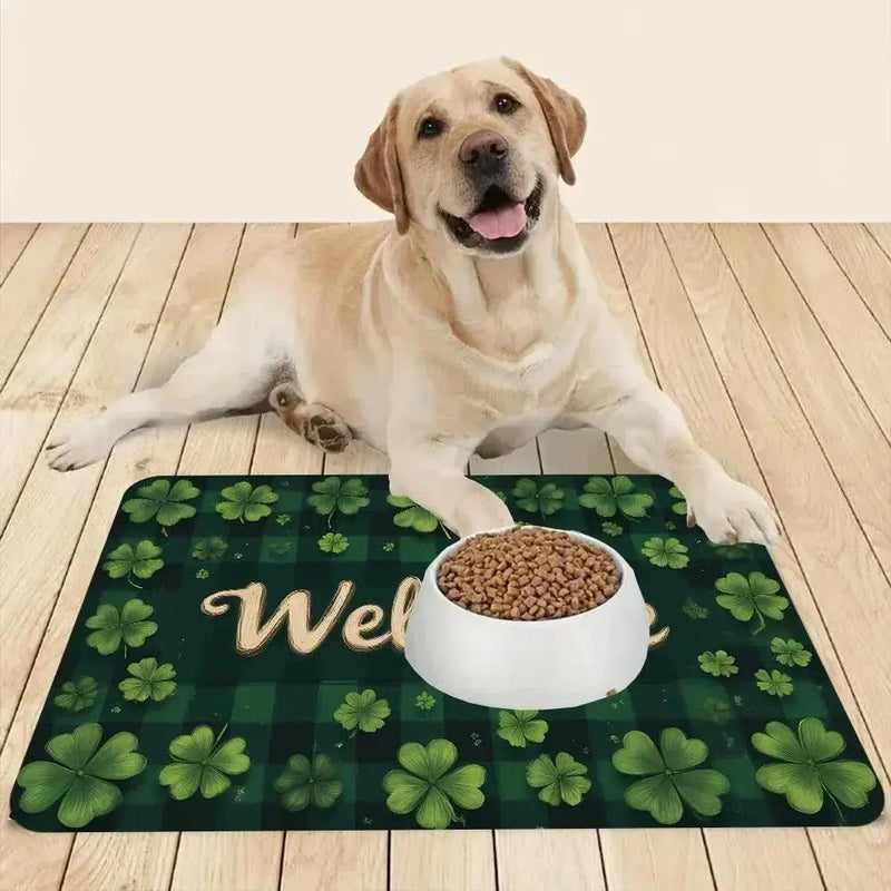 Doormat - Soft Flannel Green Rectangular by House Of Avana