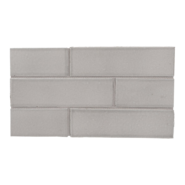 Doric Gray Glossy Glazed Terracotta Tiles 2 1/8x7 1/2