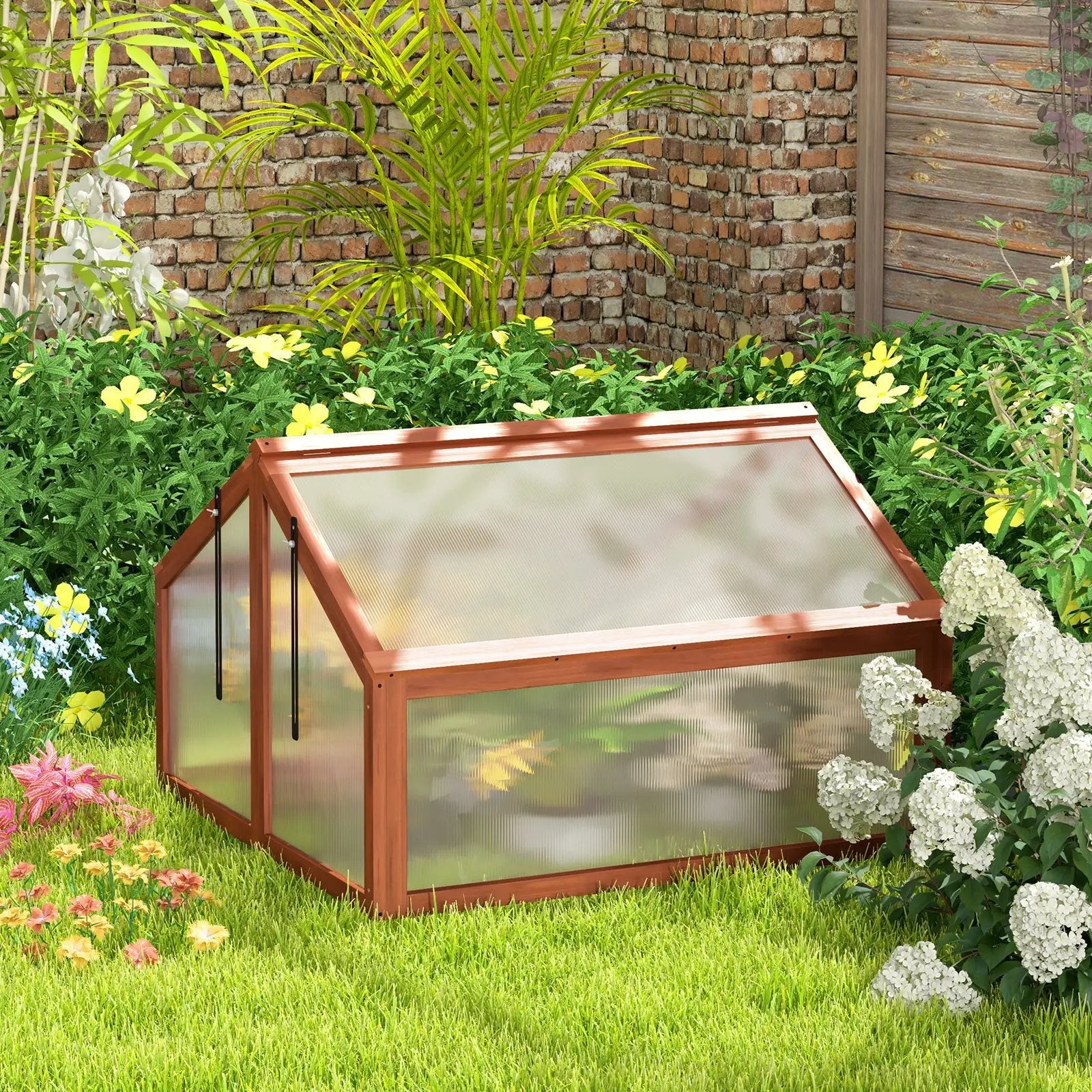 Double Box Garden Wooden Greenhouse by DirectDeals