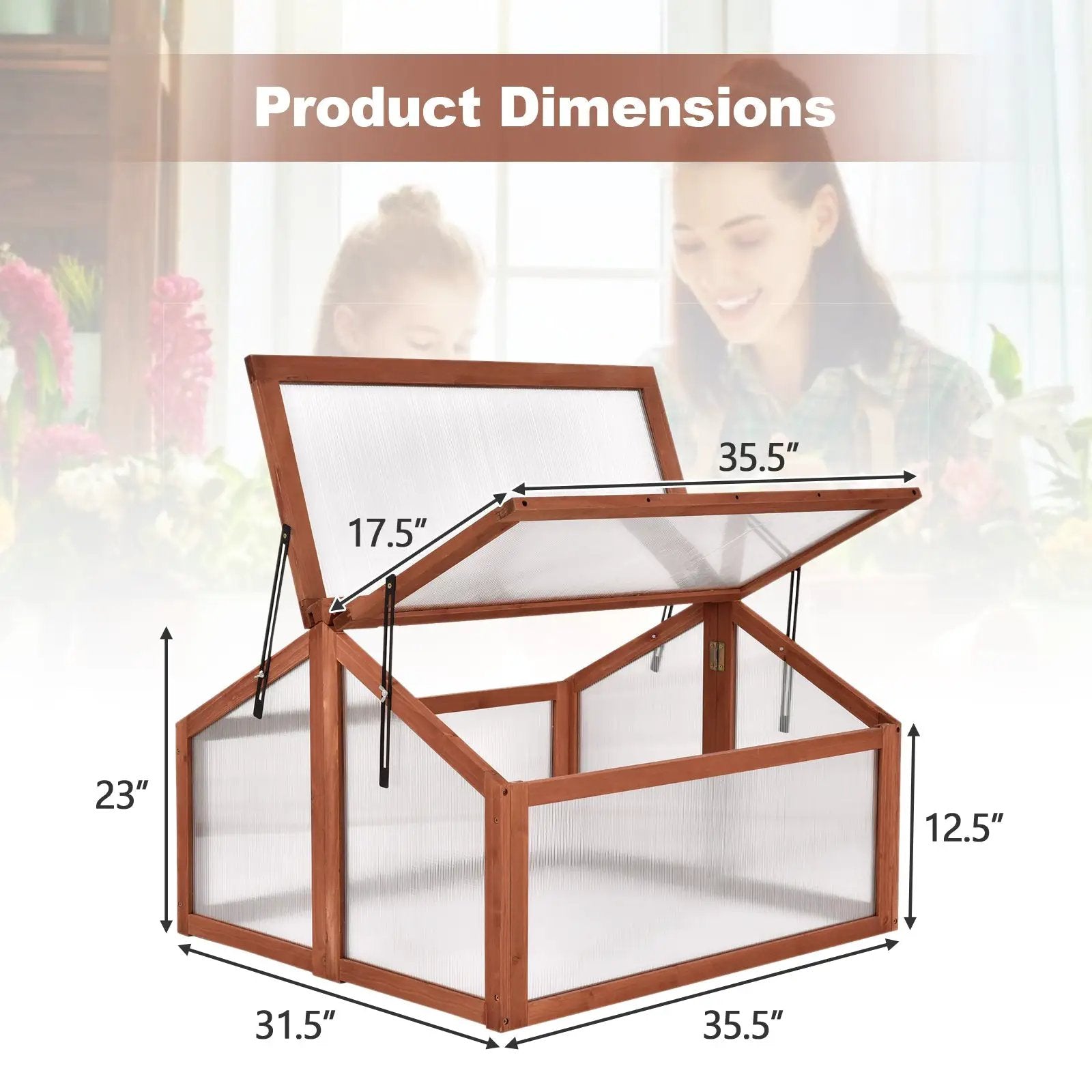 Double Box Garden Wooden Greenhouse by DirectDeals