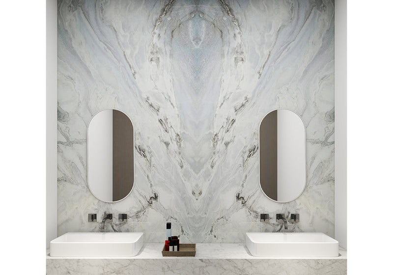 Dover Blue Polished Marble Slab Random 3/4 room scene