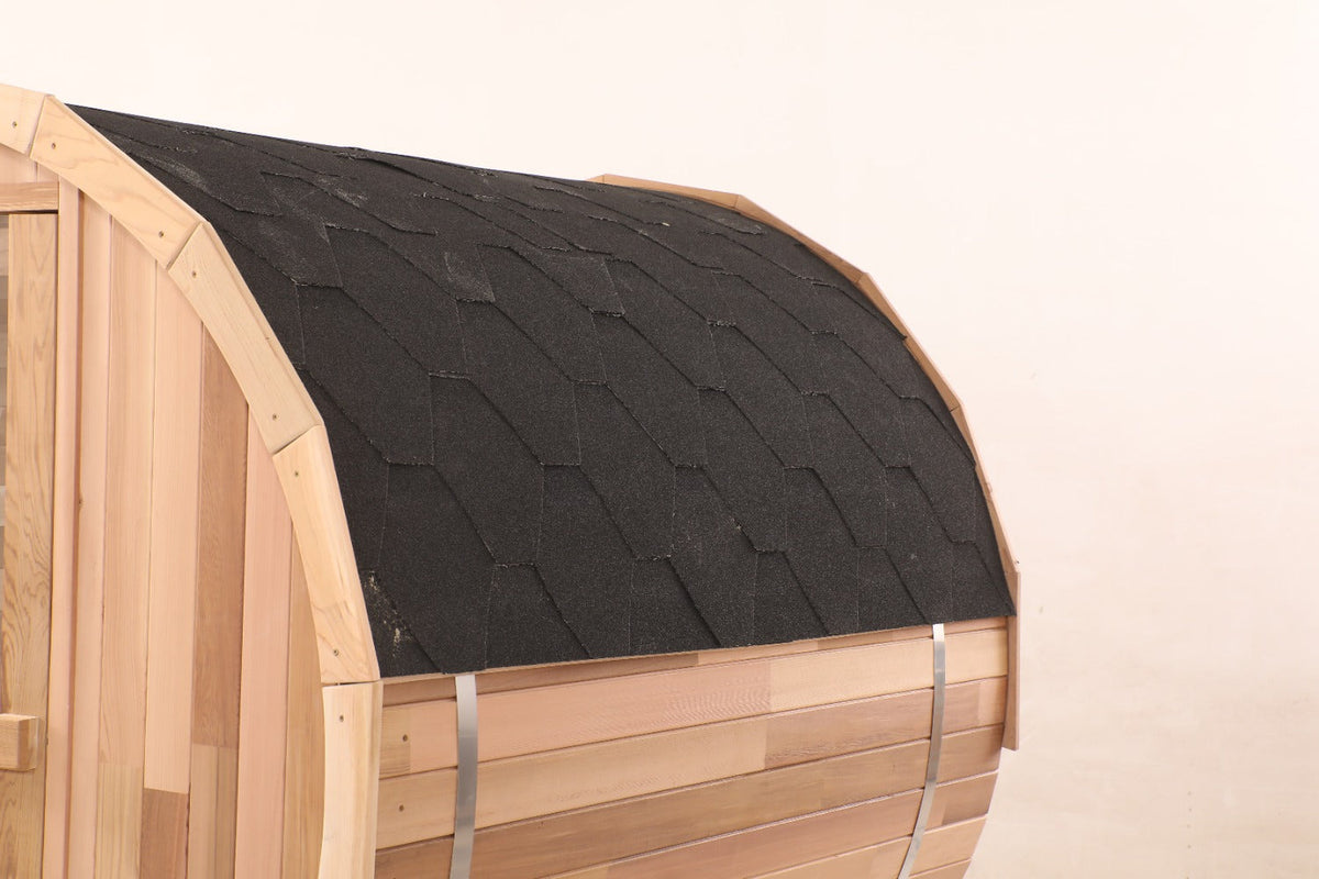Blisspod | Prague | Canadian Red Cedar Outdoor Steam Barell Sauna | Full Glass Back, photo 8 of 13