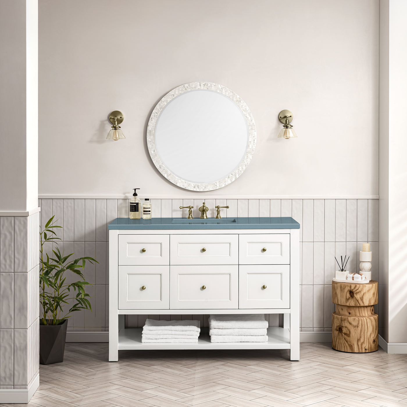 James Martin Breckenridge 48" Single Bathroom Vanity, Bright White, view 28