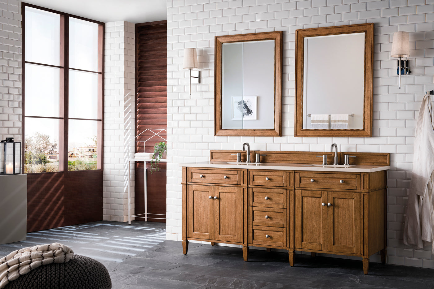 James Martin Brittany 72" Double Bathroom Vanity, Saddle Brown, view 22