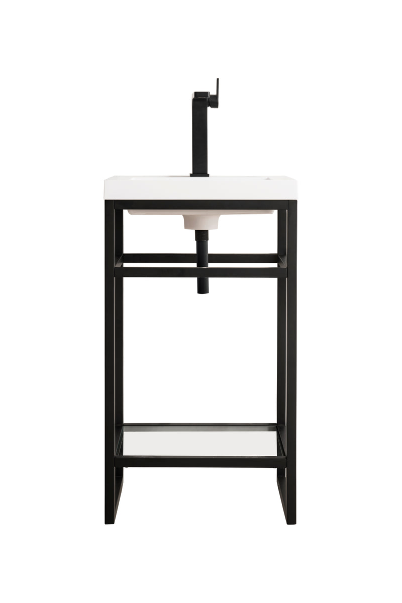 James Martin Boston 20" Single Console Vanity, Matte Black