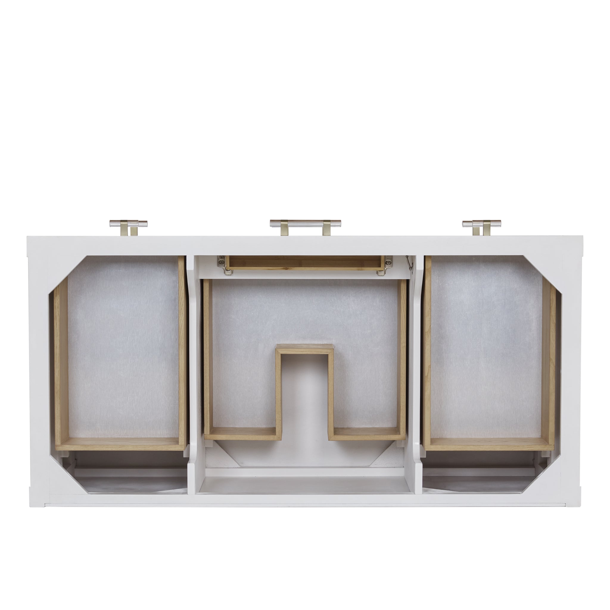 James Martin Olena 48" Single Bathroom Vanity, Polished White and Light Mappa Burl, view 7