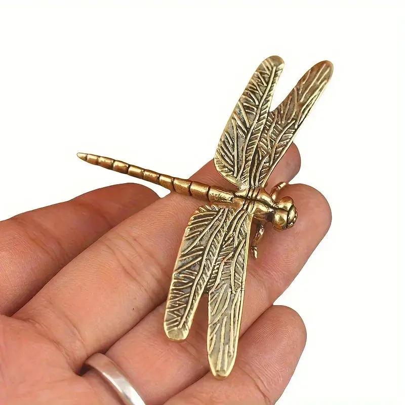 Dragonfly Statue - Decorative Brass Tabletop by House Of Avana