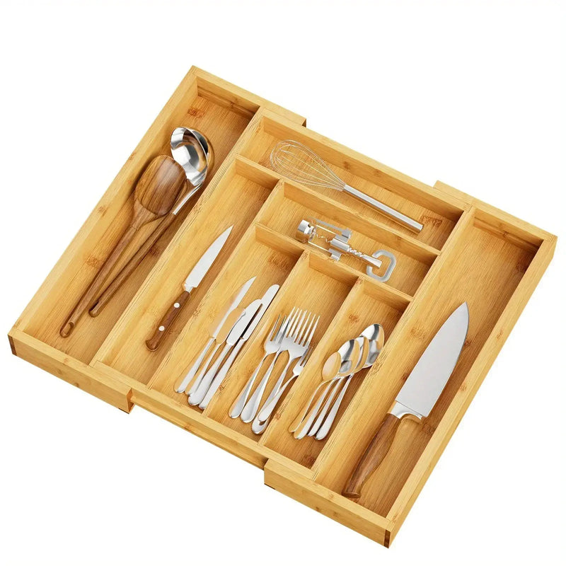 Drawer Organizer - Adjustable Bamboo Expandable by House Of Avana