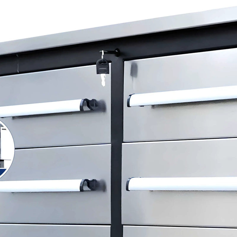7ft Heavy Duty Workbench with 10 Drawers & 2 Cabinets by Chery Industrial