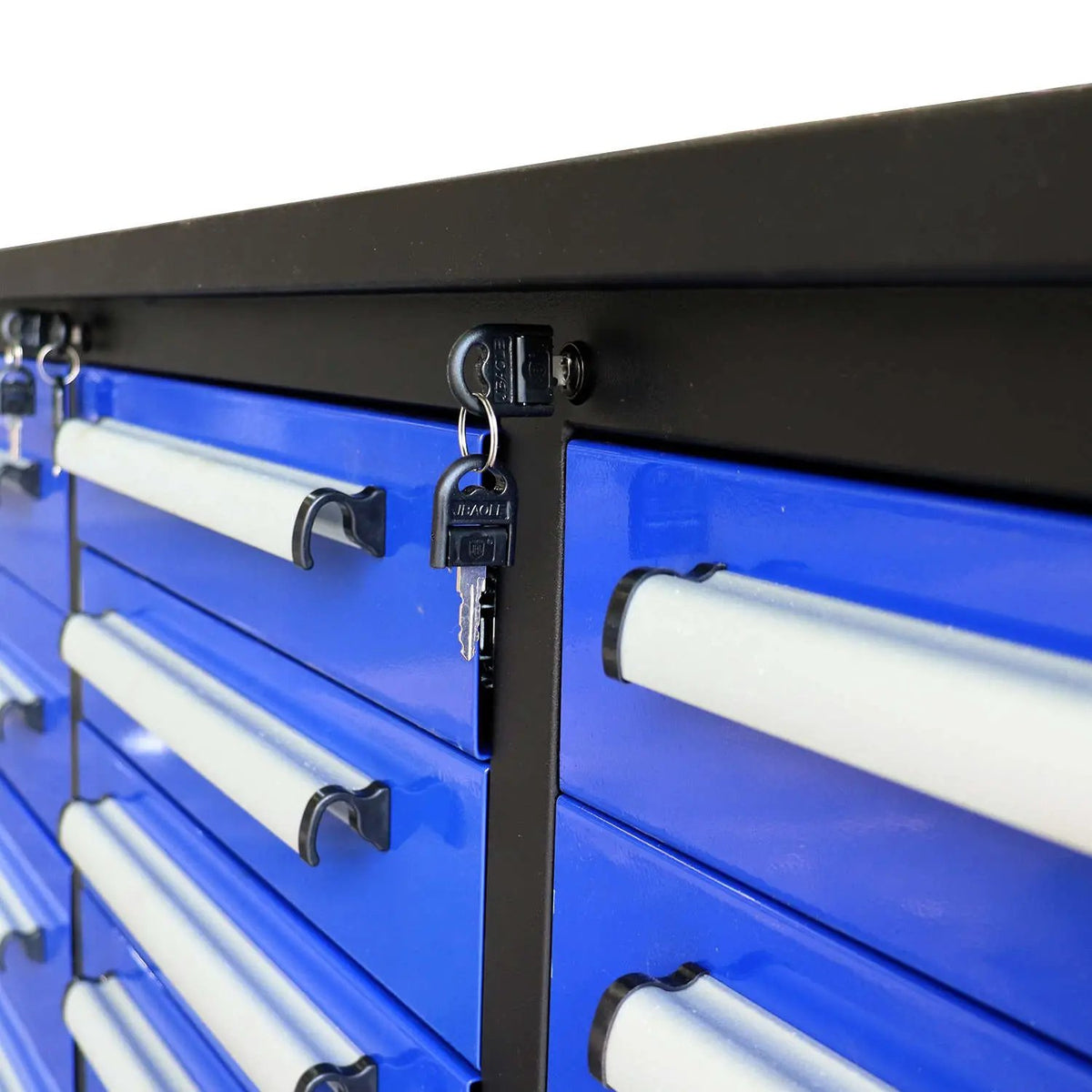 10ft 25-Drawer Storage Workbench with Wheels by Chery Industrial