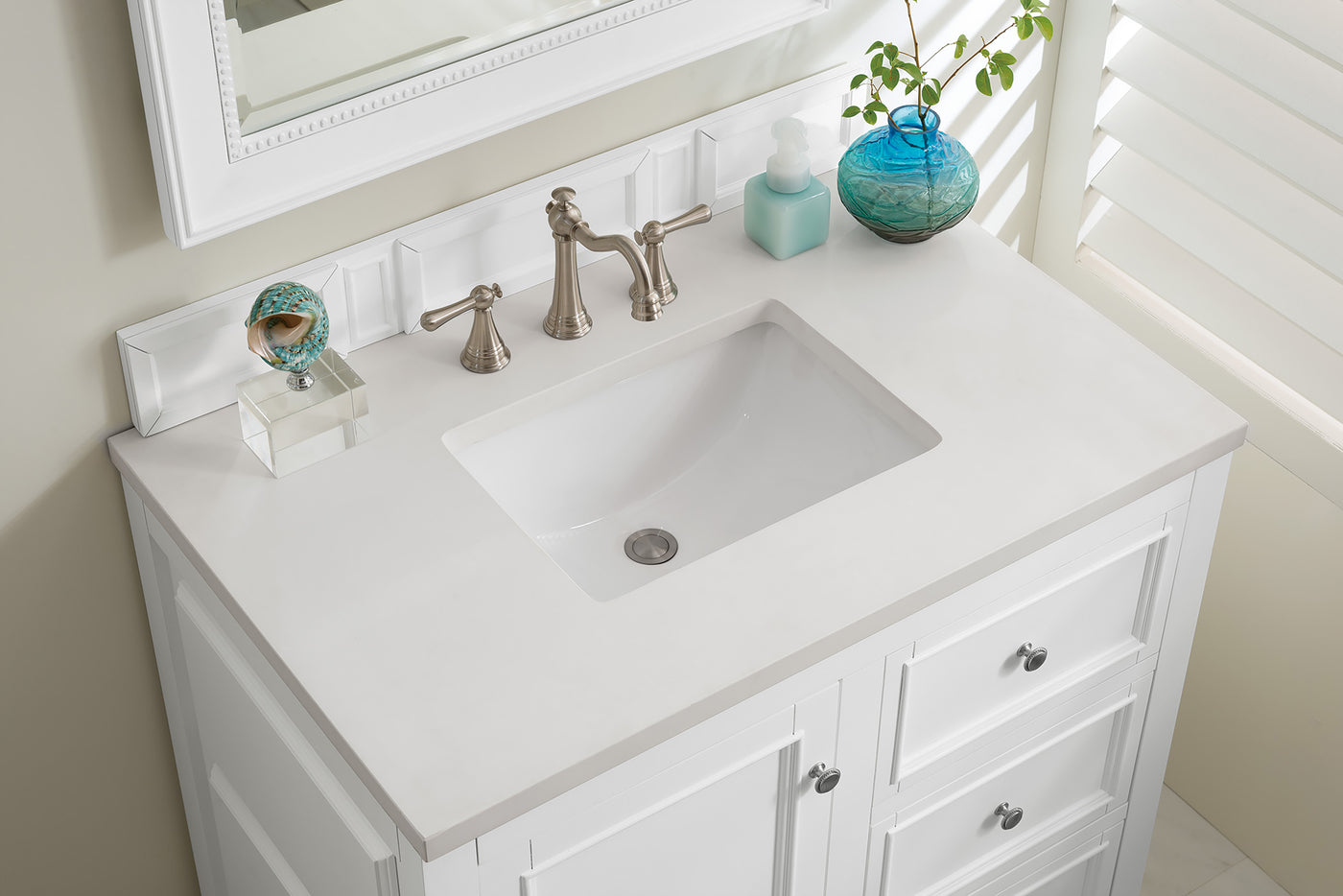 James Martin De Soto 36" Single Bathroom Vanity, Bright White, view 26