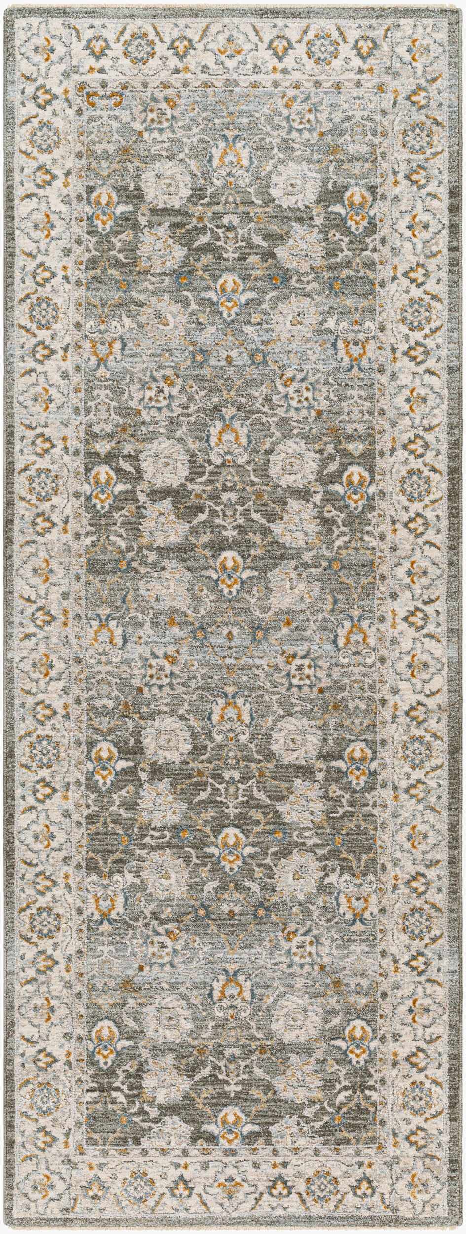Amaru Green Textured Rug with Fringes, photo 3 of 22