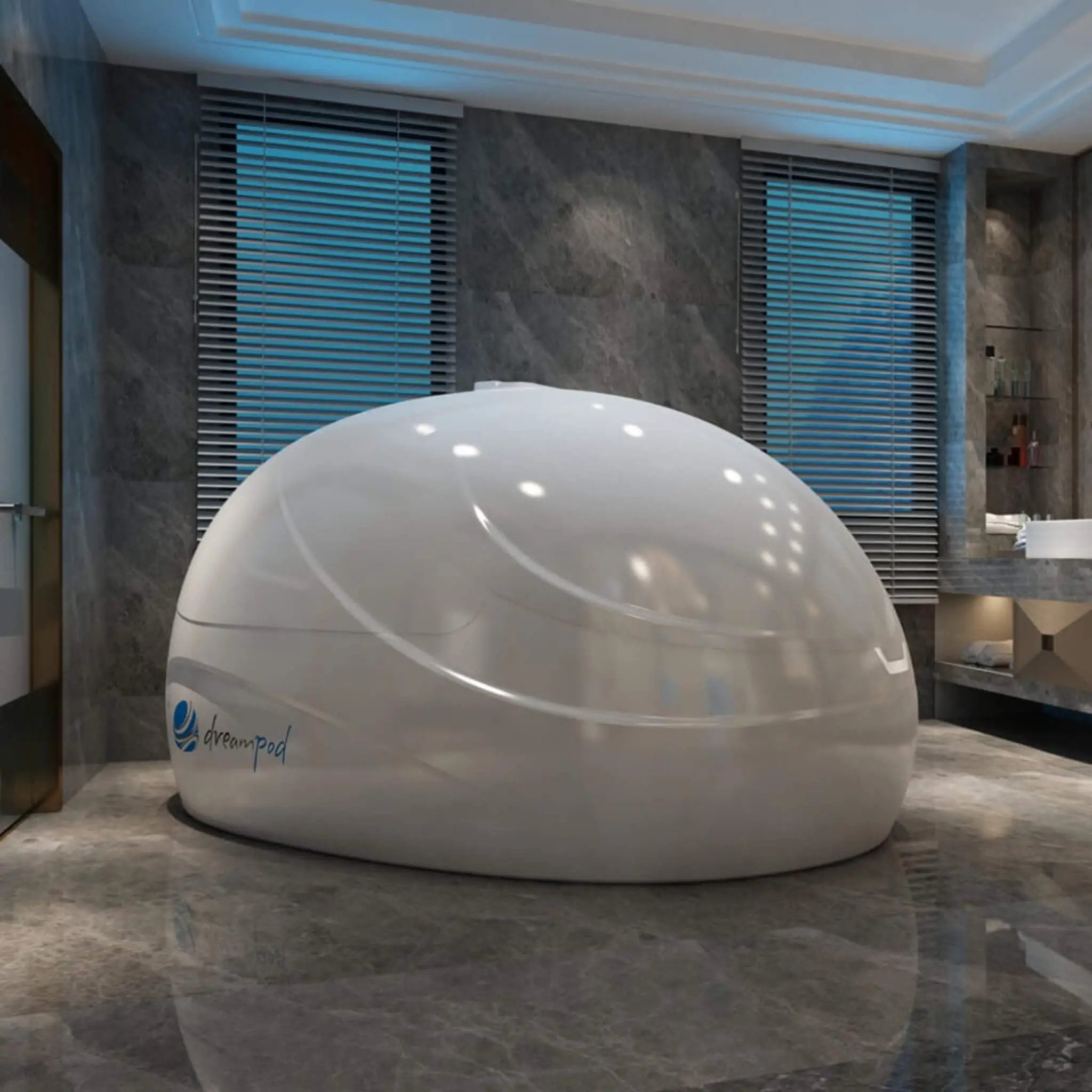 Dreampod Sport Commercial Home Flotation Sensory Isolation Tank Pod Spa [DPFP205WPE] (SAK25948) by SAKSBY WHOLESALE
