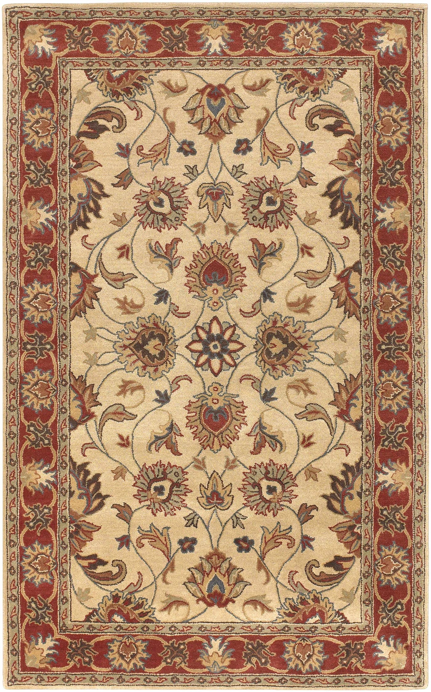 Cherryfield Hand Tufted Brown & Rust 1001 Wool Rug by Boutique Rugs